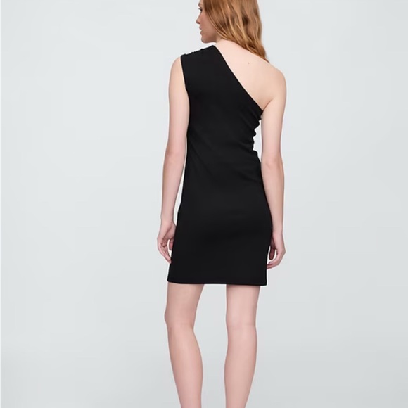 GAP Ribbed  One-Shoulder Little Black Dress~Size XL - Picture 2 of 5